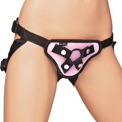 Adjustable Crotchless Strap on Harness by Electric EEL, One Size, Pink