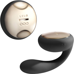 LELO Ida Remote Control Rechargeable Silicone Couples Massager, Black