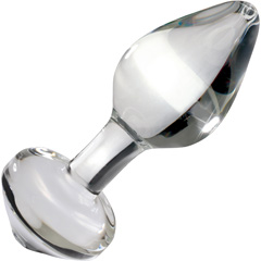 Icicles No 44 Glass Butt Plug, 3.25 Inch, Clear