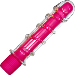 Neon Glass Personal Vibrator, 5.75 Inch, Sensual Pink