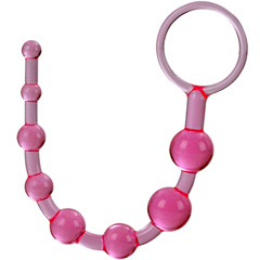 Shane`s World Anal 101 Intro Jelly Beads, 8 Inch, Pink