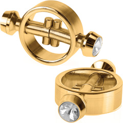 Fetish Fantasy Gold Series Magnetic Nipple Clamps, Gold