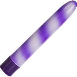 CalExotics Waterproof Candy Cane Signature Massager, 6 Inch, Purple