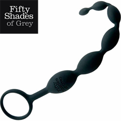 Fifty Shades of Grey Pleasure Intensified Silicone Anal Beads, Black
