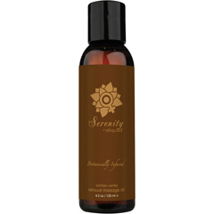 Sliquid Organics Serenity Massage Oil, 4.2 fl.oz (125 mL), Tahitian Vanilla