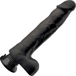 Real Feel Deluxe No 11 Thick Realistic Vibrator, 11 Inch, Black