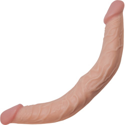 RealSkin All American Whoppers Curved Double Dong, 13 Inch, Flesh