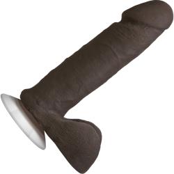 6 Inch Vac-U-Lock Dual Density UltraSKYN Realistic Cock with Suction Base, Ebony