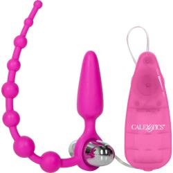 CalExotics Booty Call Booty Double Dare Vibrating Silicone Anal Probe, 5 Inch, Pink