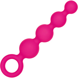 CalExotics Coco Licious Silicone Booty Beads, 5.75 Inch, Pink