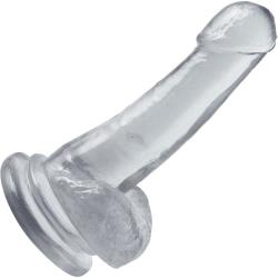 Basix Rubber Works Suction Cup Ballsy Dong, 8 Inch, Clear