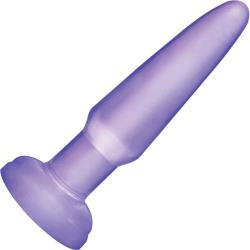 Basix Rubber Works Beginners Butt Plug, 4.25 Inch, Purple