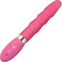 Sinful Fantasy 7 Function Ribbed Shaft Personal Vibe, 7.5 Inch, Pink