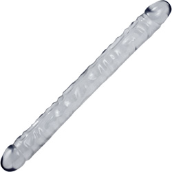Crystal Jellies Double Dong, 18 Inch, Clear
