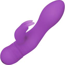 Silicone One Touch Jack Rabbit Vibrator, 6.75 Inch, Purple