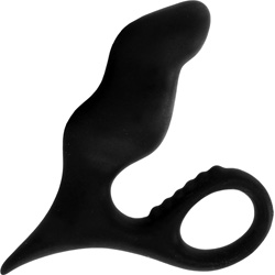 Adam and Eve Adams Silicone Prostate Massager, 4 Inch, Black