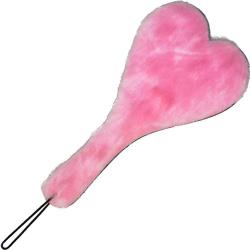 Ruff Doggie Spank Her Plush Heart Paddle, 11 Inch, Pink/Black
