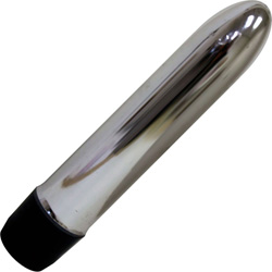 OptiSex 5.5 Inch Slimline Vibrator Sex Toy, Silver, Bulk