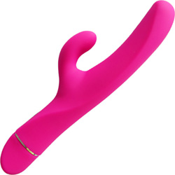 Elan Seduisant Premium Dual Action Silicone Vibrator, 8.75 Inch, Pink