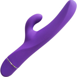 Elan Seduisant Premium Dual Action Silicone Vibrator, 8.75 Inch, Purple