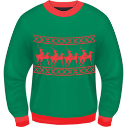 Forum Novelties Ugly Christmas Reindeer Games Holiday Sweater, Extra Large