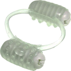 Double Dinger Night Rider Vibrating Pleasure Ring, Glow-in-the-Dark