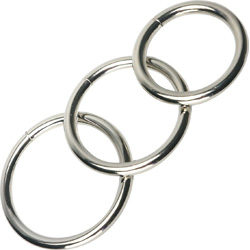 Master Series Trine Steel C-Ring Collection, Silver