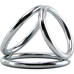 Master Series Triad Chamber Cock and Ball Cage, 2 Inch, Silver