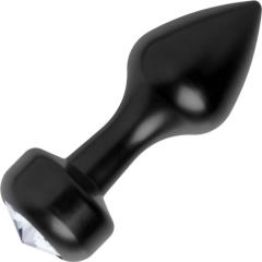 Master Series Spade Petite Jewel Aluminum Anal Plug, 3.25 Inch, Black