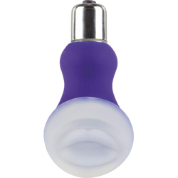 Posh Kiss Silicone Ice Vibrating Intimate Massager, 2.5 Inch, Purple