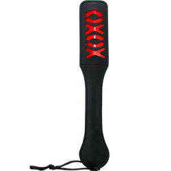 Sex and Mischief S&M XOXO Paddle, 12 Inch, Black