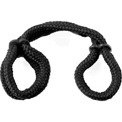 Fetish Fantasy Series Silk Rope Love Cuffs, Black