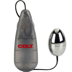 COLT by CalExotics Multi-Speed Power Pak Egg, 2 Inch, Silver