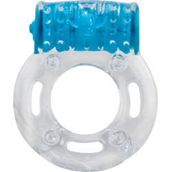 Screaming O ColorPoP Quickie Plus Vibrating Cock Ring, Blue