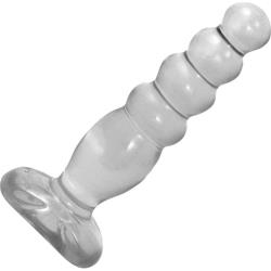 Crystal Jellies Anal Delight Butt Plug, 5.5 Inch, Clear