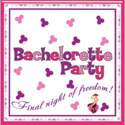 Bachelorette Party Napkins with Trivia Game, 10 pcs Pack