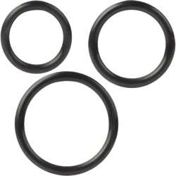 CalExotics Silicone Support Cock Rings Set of 3, Black