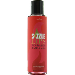 Sensuva Sizzle Lips Edible Warming Gel, 4.2 fl.oz (125 mL), Strawberry