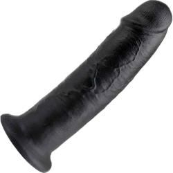 King Cock Thick Realistic Dong with Suction Cup, 10 Inch, Black