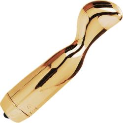 Extreme Pure Gold Sweet Curve Vibrating Massager, 4.5 Inch, Gold