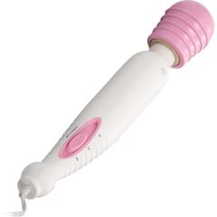 CalExotics Miracle Massager Vibrating Wand with Ribbed Pink Head, 10.5 Inch