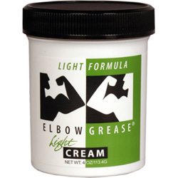 Elbow Grease Light Cream Personal Lubricant, 4 oz (113 g) Jar