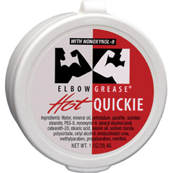 Elbow Grease Hot Quickie Cream Personal Lube, 1 oz (28.4 g) Jar