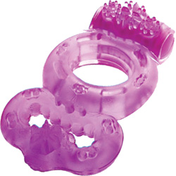 Macho Vibrating Double Ring, Purple
