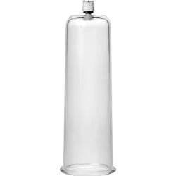 Size Matters Acrylic Cock and Balls Pumping Cylinder, 2.75 Inch Diameter, Clear