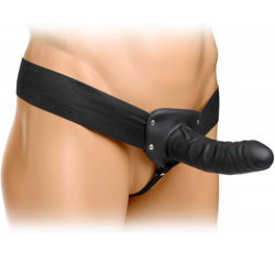 Size Matters Erection Assist Deluxe Silicone Hollow Strap-On Dong, 6 Inch, Black