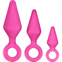 Luxe Candy Rimmer Anal Training Kit, Fuchsia