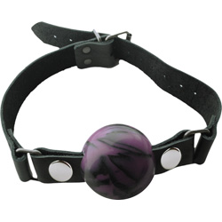 Spartacus Nickel Free Large Silicone Removable Ball Gag, 2 Inch, Purple Swirl