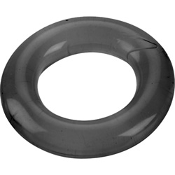 Spartacus Flexible Elastomer Round Donut Cock Ring, Black