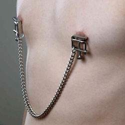 Spartacus Adjustable Press Nipple Clamps with Link Chain